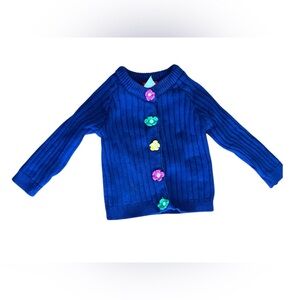 Esprit Kids 2YK vintage navy blue cardigan sweater sweater embroidered snaps